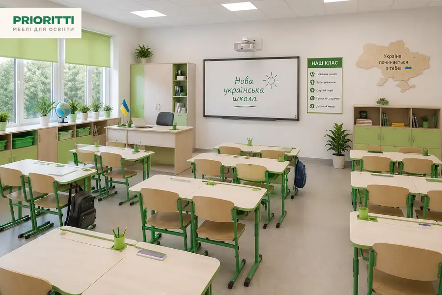 Обладнаний клас НУШ — меблі та обладнання PRIORITTI