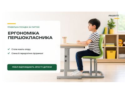 Ергономіка першокласника: чому висота меблів вирішує здорову поставу Ергономіка першокласника: чому висота меблів вирішує здорову поставу