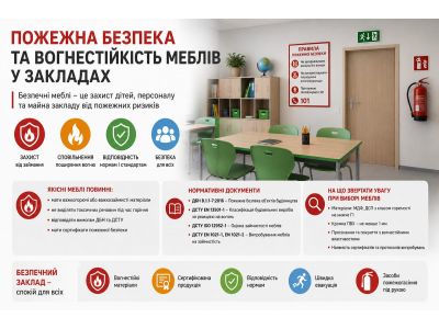 Пожежна безпека та вогнестійкість меблів у закладах Пожежна безпека та вогнестійкість меблів у закладах