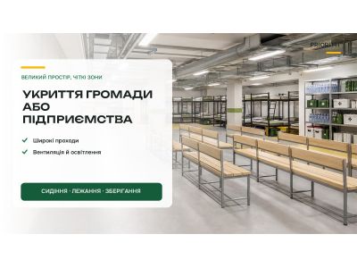 Укриття для громади й підприємства: як комплектувати меблями Укриття для громади й підприємства: як комплектувати меблями
