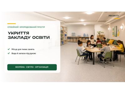 Укриття в закладі освіти: комплектування меблями за зонами Укриття в закладі освіти: комплектування меблями за зонами