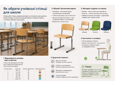 Як обрати учнівські стільці для школи Як обрати учнівські стільці для школи