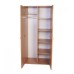 Closed 2-Door Wardrobe with Bookshelves, 496 mm Depth, 0636