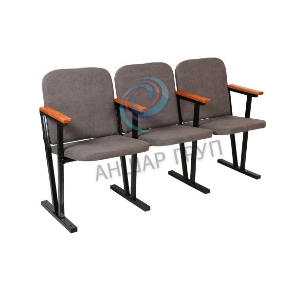 Armchair for the assembly hall, soft 3-seater fabric (0280)