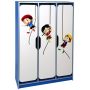 3-seater children's wardrobe with curly doors with photo printing "Children's entertainment" (30323_DR)