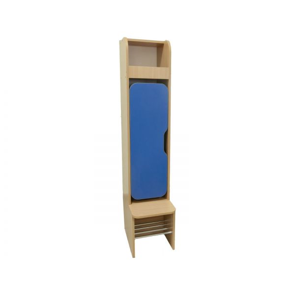 1-seater children's wardrobe with curly doors chrome pipes (32641)