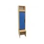 1-seater children's wardrobe with curly doors chrome pipes (32641)