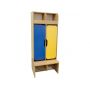 2-seater children's wardrobe with curly doors chrome-plated pipes (32630)