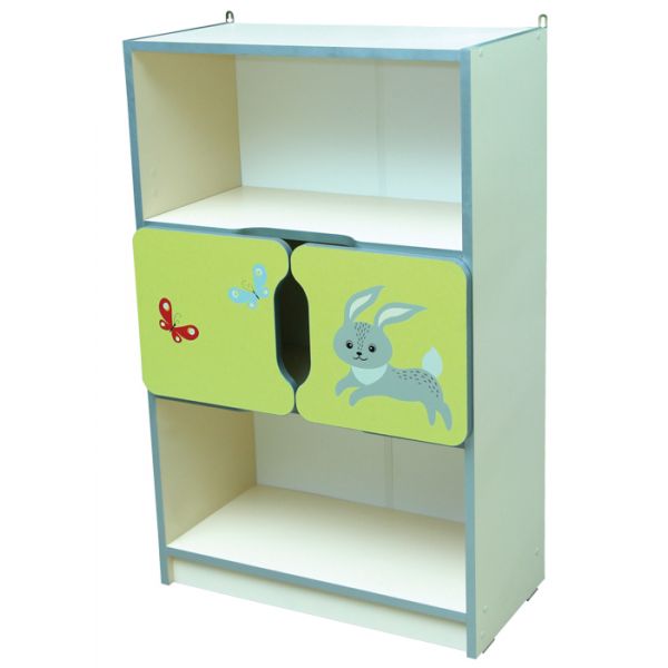 Children's wall "Animals" № 4 semi-closed with 2 small doors (5014)