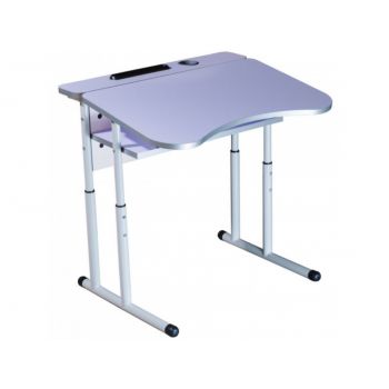 Student's table 1-seater anti-scoliosis with a platform adjustable in height with a shelf № 4-6 (90146)