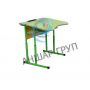 Student's table 1-seater anti-skol_ozny with platform adjustable in height with shelf № 4-6 (90146Zhs)