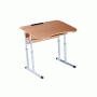 Student's table 1-seater anti-skol_ozny with platform adjustable in height with shelf № 4-6 (90146Zhs)