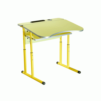 Student's table 1-seater anti-skol_ozny with platform adjustable in height with shelf № 4-6 (90146Zhs)