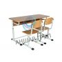 2-seater table on a flat oval tube adjustable in height № 4-7 (32781)