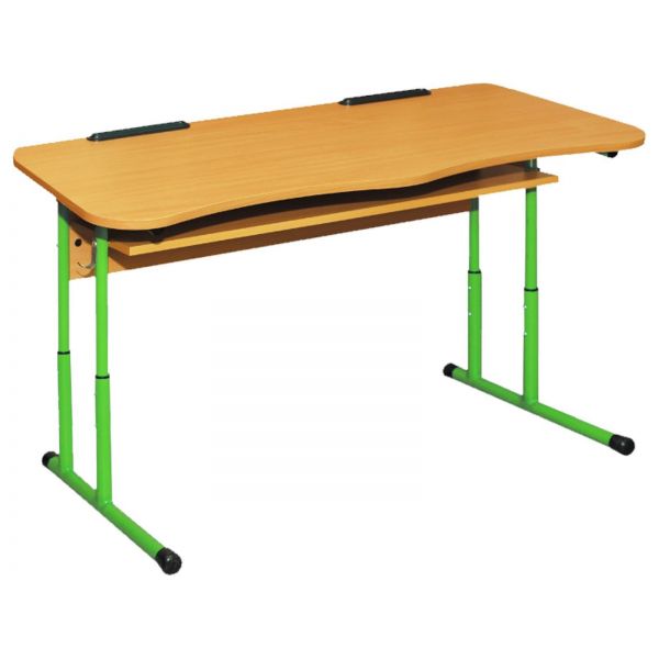2-seater anti-scoliosis table with shelf № 4-6 (0140)