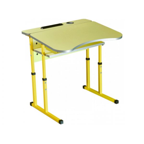 Student's table 1-seater anti-scoliosis with a platform adjustable in height with a shelf № 4-6 (90136Zhs)
