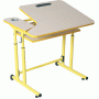 1-seater student table with a shelf with adjustable table top tilt angle № 4-6 (70360)
