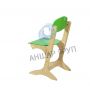 Partially painted plywood chair "Antoshka" № 1-3 (0297)