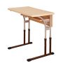 Pupils' table single with height adjustment (table top - WERZALIT) (80801)