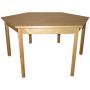 Hexagonal children's table made of natural wood (81116)
