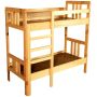 Children's 2-tiered bed made of natural wood