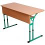 Student table double table top with rounded corners with variable height(80319)