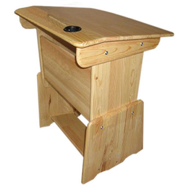 Children's single table-school desk made of natural wood with variable height (81121)