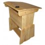 Children's single table-school desk made of natural wood with variable height (81121)