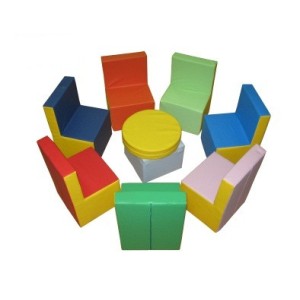 TIA-SPORT Rainbow soft furniture set, 9 elements