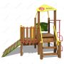 Игровой комплекс красно-зелено-желтый "Кроха-NEW" TE810 NEW