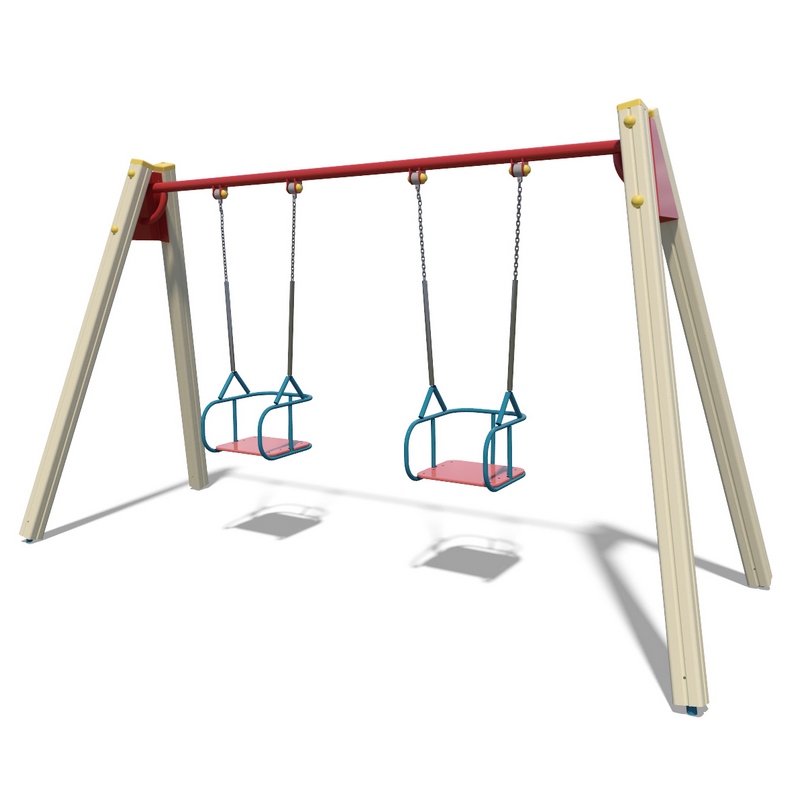 Double swing on wooden stands on TE404M chains