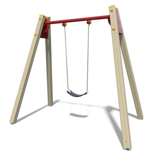 Single swing on wooden racks TE402
