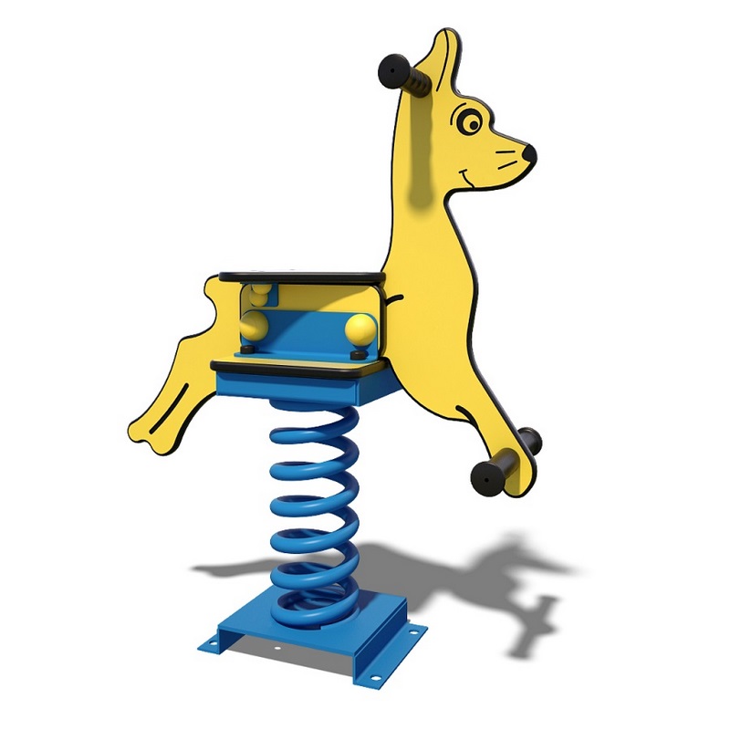 Plastic rocker with spring "Dog" TE253PE