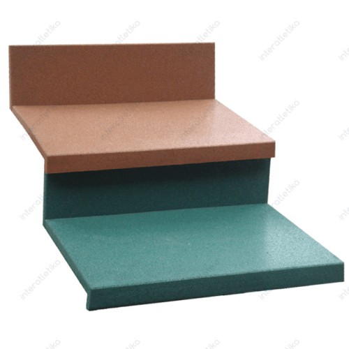 Non-slip rubber steps 500x500x20 mm
