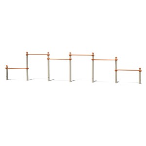 Cascade of horizontal bars for push-ups S832.5