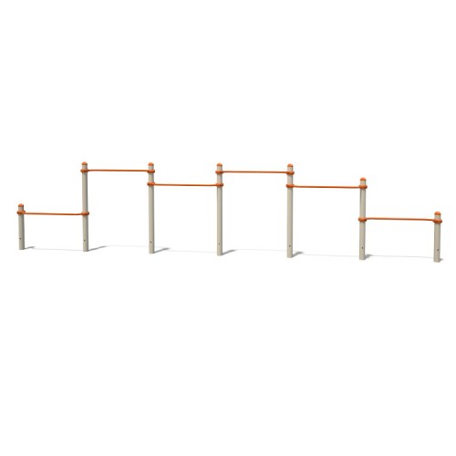 Cascade of horizontal bars for push-ups S832.5