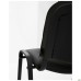 Iso chair, black frame, black faux leather PVC