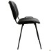 Iso chair, black frame, black faux leather PVC