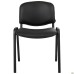 Iso chair, black frame, black faux leather PVC
