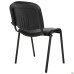 Iso chair, black frame, black faux leather PVC