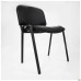Iso chair, black frame, black faux leather PVC