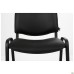 Iso chair, black frame, black faux leather PVC