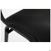 Iso chair, black frame, black faux leather PVC
