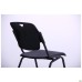 Rolf chair, black frame, black plastic