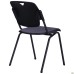 Rolf chair, black frame, black plastic