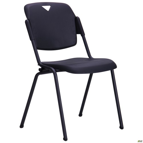 Rolf chair, black frame, black plastic