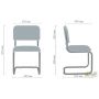 Silvia chair chrome black faux leather