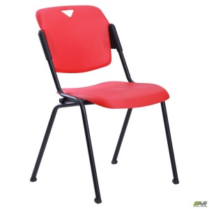 Rolf chair, black frame, red plastic