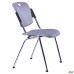 Rolf chair, chrome frame, gray plastic
