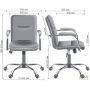 Samba-RS chrome soft-armrest chair, Napoli N-20, no piping
